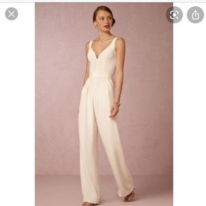 Jill Jill Stuart White Crepe Jumpsuit - BHLDN